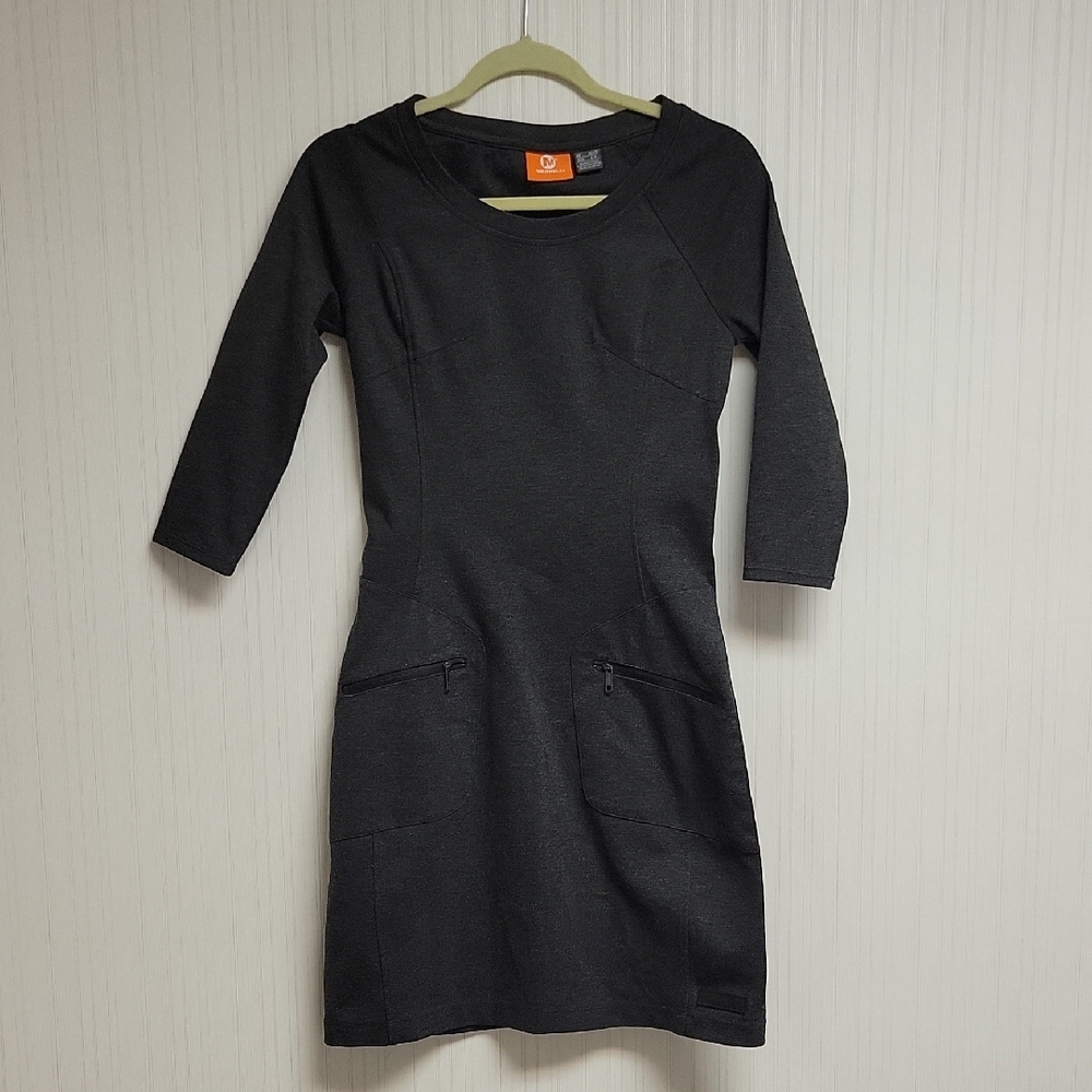 Merrell Charcoal Long Sleeve Dress, Sz XS Gorpcore Outdoor Athleisure